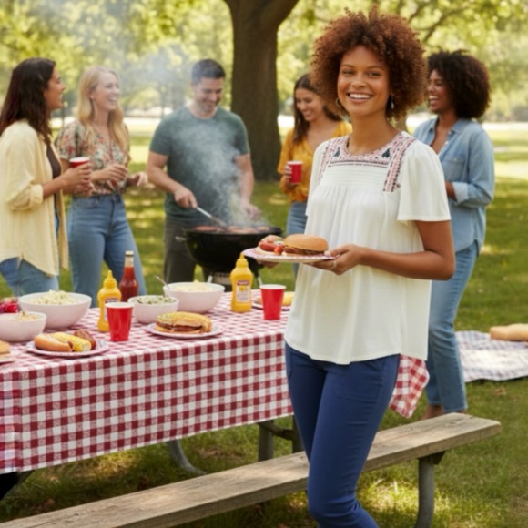 Knox Rose Flutter Short Sleeve Embroidered Top
Size XS - Picture 4 of 7